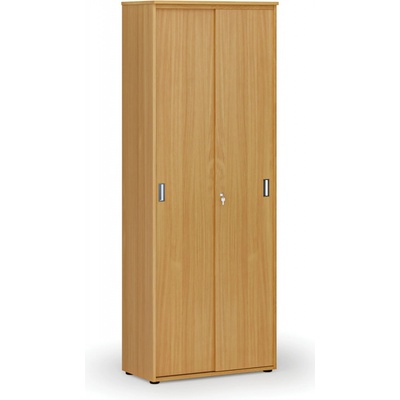 Primo Kancelárska skriňa so zasúvacími dverami WOOD, 2128 x 800 x 420 mm, buk