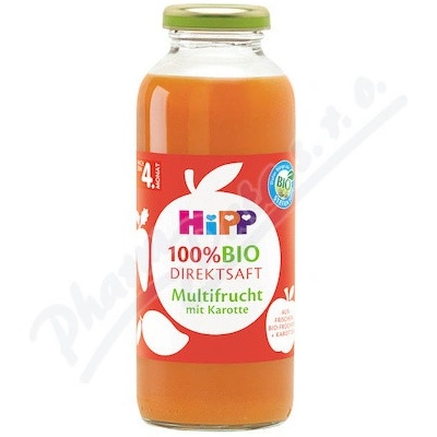 HiPP 100% Bio JUICE Ovocná šťáva s karotkou 330 ml