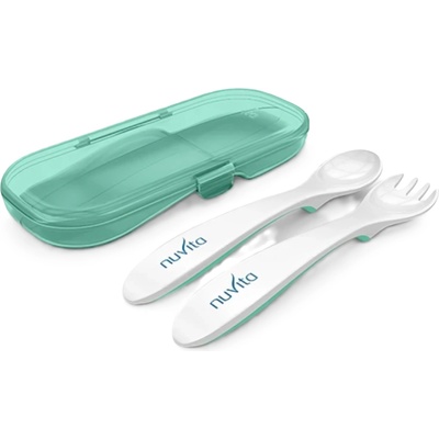 Nuvita Комплект вилица и лъжица Nuvita - Cool, Green (NU-PPPL0130)