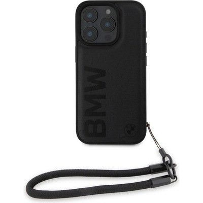 BMW Leather Signature and Strap Задна обвивка за iPhone 16 Pro Black BMW | Cheren | МЪЖЕ | UNI