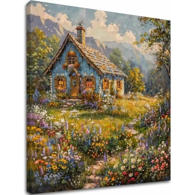 Obraz krajiny na plátne Letná skrýša - 60x60 cm
