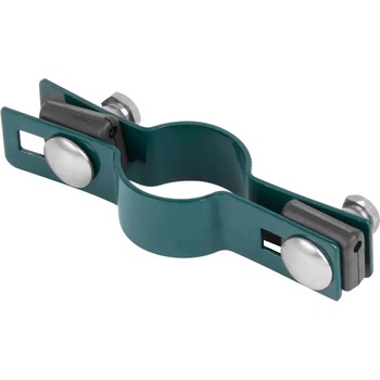 Objímka Strend Pro EUROSTANDARD, 48 mm, priebežná, zelená, Zn+PVC, RAL6005, na okrúhly stĺpik