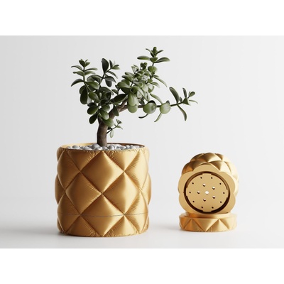 Декоративна саксия Atlanta златен