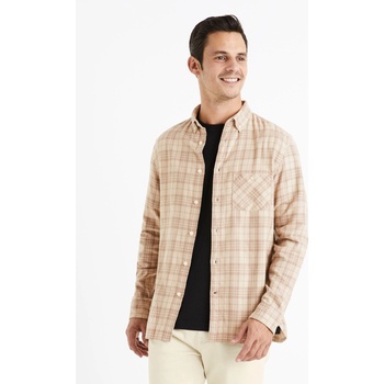 Celio Бежова карирана фланелена риза Celio Canewto Celio | Bezhov | МЪЖЕ | S