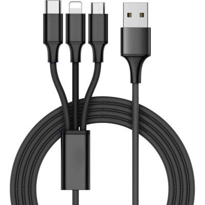Verk 3v1 usb pro telefon lightning iphone micro usb typ-c 1,2 m