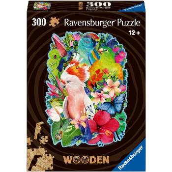 Ravensburger Дървен пъзел Ravensburger от 300 части - Красиви птици (12000760)