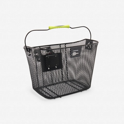 BTWIN Přední košík na kolo 500 12 litrů na řídítka 22,2 až 31,8 mm