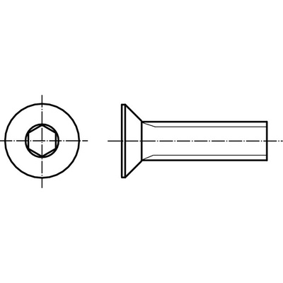 PROFISTYL DIN 7991 INBUS (IMBUS) šroub zapuštěná hlava vnitřní šestihran nerez A2 Varianta: DIN 7991 inbus šroub zapuštěná hlava A2 M08x030 – Zboží Mobilmania