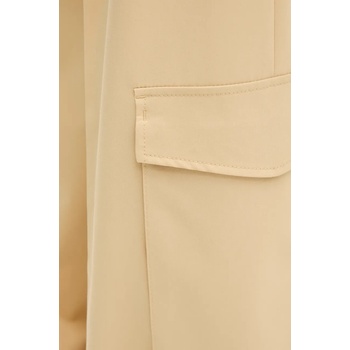 HUGO Панталон hugo в бежово с широка каройка, с висока талия 50538656 (50538656)