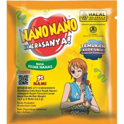 Nano Nano One Piece Pineapple Candy 12,5 g
