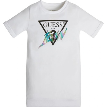Image 1 of Guess Трикотажна рокля в бяло с контрастно лого Guess Icon
