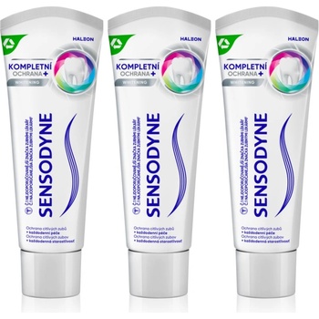 Sensodyne Complete Protection Whitening избелваща паста за зъби 3x75ml