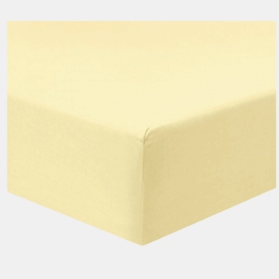 Jersey Deluxe prostěradlo světle žluté 90x200cm TiaHome