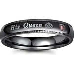HARAHU Пръстен His Queen - Черен / 49mm KP32088