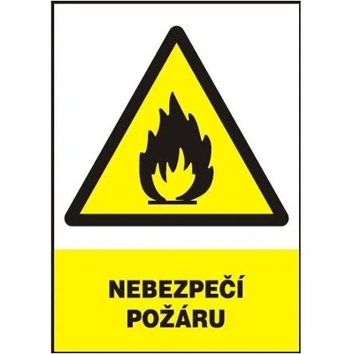 Nebezpečí požáru 297x210mm - plast