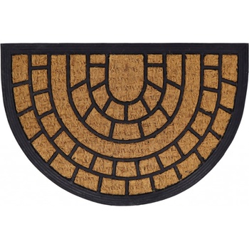 Mojkoberec Kokos + guma oblúk půlkruh Hnedá 40x60 cm