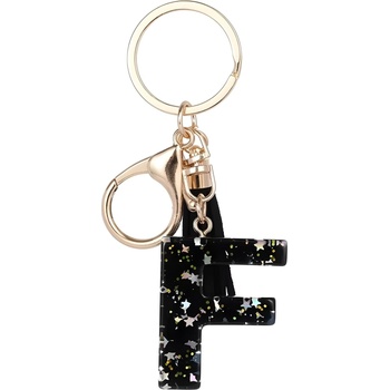 HARAHU Ключодържател Азбука - f / Черна kp37775 (37775)