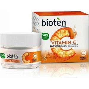 Bioten Cosmetics Изсветляващ анти-ейдж нощен крем за лице, Bioten Vitamin C Night Cream 50ml