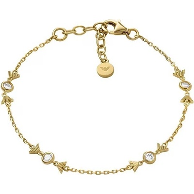 Emporio Armani Půvabný pozlacený náramek pro ženy se zirkony EG3619710