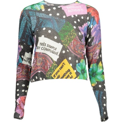 Desigual Дамски пуловер desigual, Цвят Многоцветен (22wwjfa1_nero_2000)