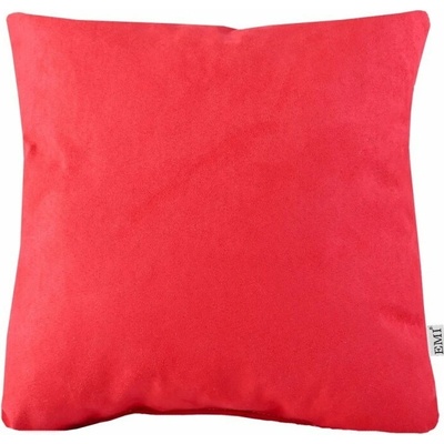 EMI červený semiš Vankúš 50x50
