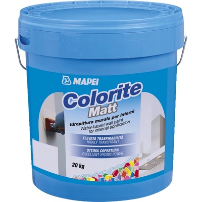 Mapei COLORITE MATT Vodou riediteľná náterová farba na steny Biela, 5 kg