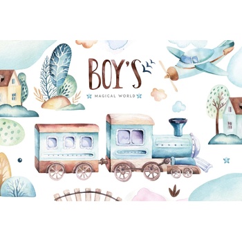 DIMEX ART s. r. o Флизелинов фототапет влак, акварел 375 x 250 см