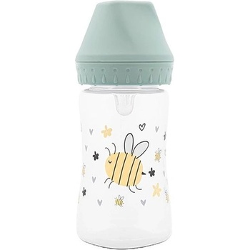 Lorelli Бебешко шише с широко гърло Lorelli My Friend - 250 ml, Iceberg Green (10200840006)