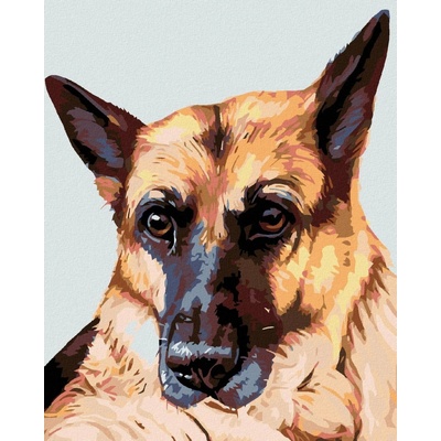 zuty Malování podle čísel Vlčák 80 x 100 cm bez rámu a bez vypnutí plátna