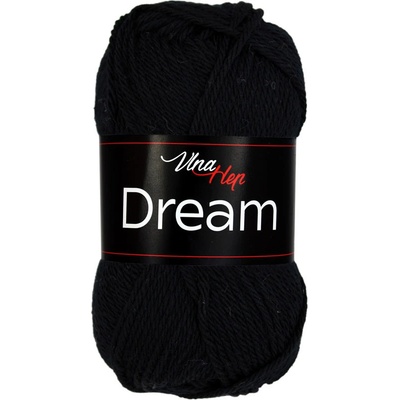 Vlna-hep Dream - australská merino vlna Dream: 6001 černá