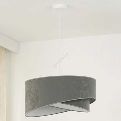 Brilagi - LED Пендел LYRA 1xE27/15W/230V сив/бял (BG1739)