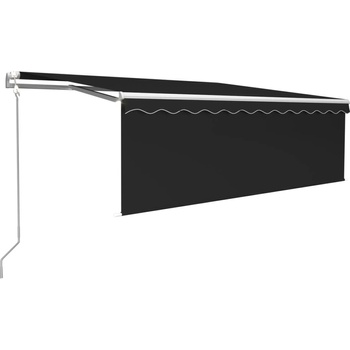 Meedo Automatická zatahovací markýza s roletou 4,5 x 3 m antracitová