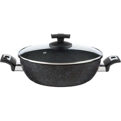 Kolimax BLACK GRANITEC panvica s úchytkami so sklenenou pokrievkou 26 cm