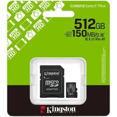 Kingston MicroSDXC 512GB Canvas Select Plus SDCS3/512GB