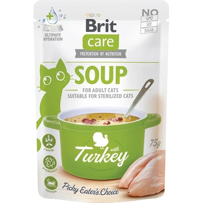 Brit Care Soup for Cats morčacie 15 x 75 g