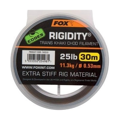 Fox Edges Rigidity Trans Khaki Chod Filament 30m 0,53mm 25lb