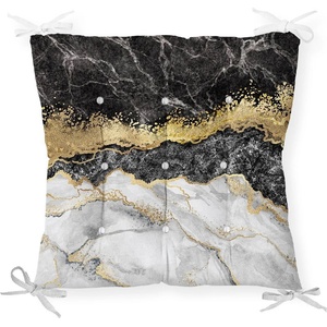 Minimalist Cushion Covers Възглавница за седалката на стола от черно злато, 40 x 40 cm - Minimalist Cushion Covers (P3132)