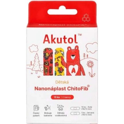AKUTOL Nanonáplast ChitoFib Dětské balení 15 ks