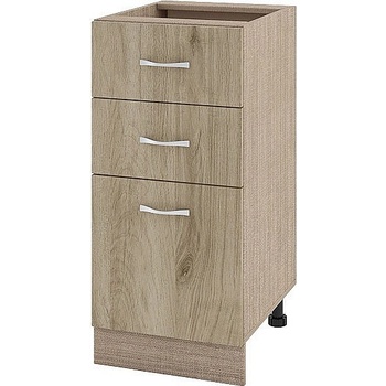 ИРИМ Долен шкаф с две чекмеджета и една врата Сити МДА-27 мока / дъб сонома арвен 40 см