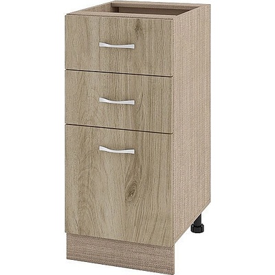 ИРИМ Долен шкаф с две чекмеджета и една врата Сити МДА-27 мока / дъб сонома арвен 40 см