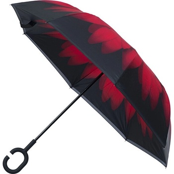 Blooming Brollies Inside Out Red Daisy deštník dámský holový černo červený