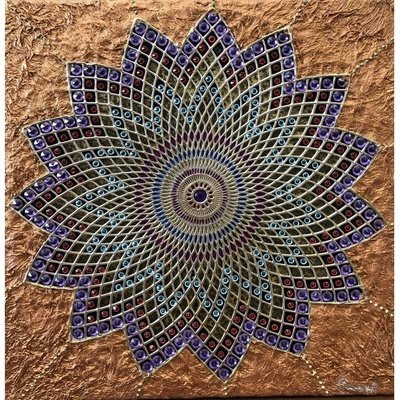 Mandala - s kamienkami a textúrou č.1- Eva Paronai