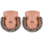 Petite&Mars PETITE& MARS - Ръкавици за ръце за количка FURRY Pastel Peach (AG0604)