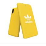 Adidas Originals Booklet Case - хоризонтален текстилен калъф за iPhone XS, iPhone X (жълт)