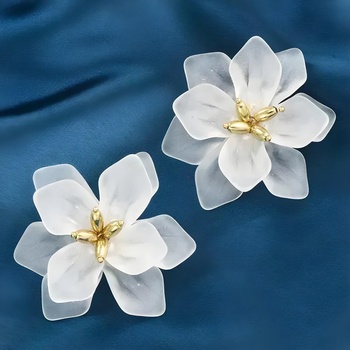 HARAHU Обеците fi-29831 - Бяла kp29831 (fi-29831)