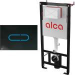 Alcadrain Комплект тоалетно казанче с вградена рамка Alca AM101/1120 и черен бутон за активиране NIGHT LIGHT-1 със сензор плюс захранване 230 V (NIGHT LIGHT-1+AM101/1120+AEZ310)