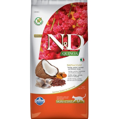 N&D Quinoa CAT Skin & Coat Herring & Coconut 5 kg