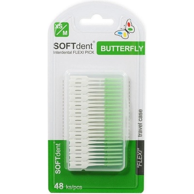 SOFTdent Butterfly dentální párátka XS/M 48ks – Zboží Mobilmania