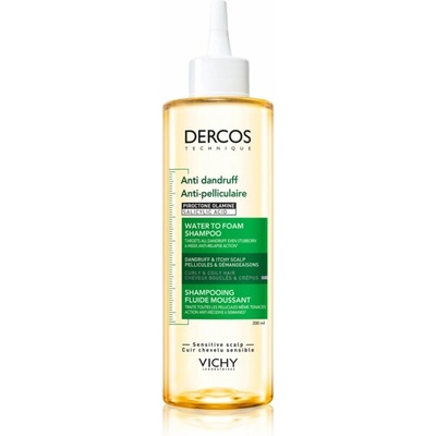 Vichy Dercos Water to Foam Shampoo šampón proti lupinám pre vlnité a kučeravé vlasy 200 ml
