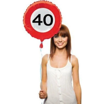 Foliový balónek kulatý s číslem 40 velikost 46 cm